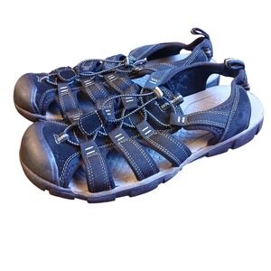 Croft & Barrow Murphy Mens Black Hiking Sandals Closed Toe Bungee Size 11 MED